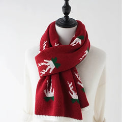 Deer Point Double Layer Thickened Scarf Christmas Gift