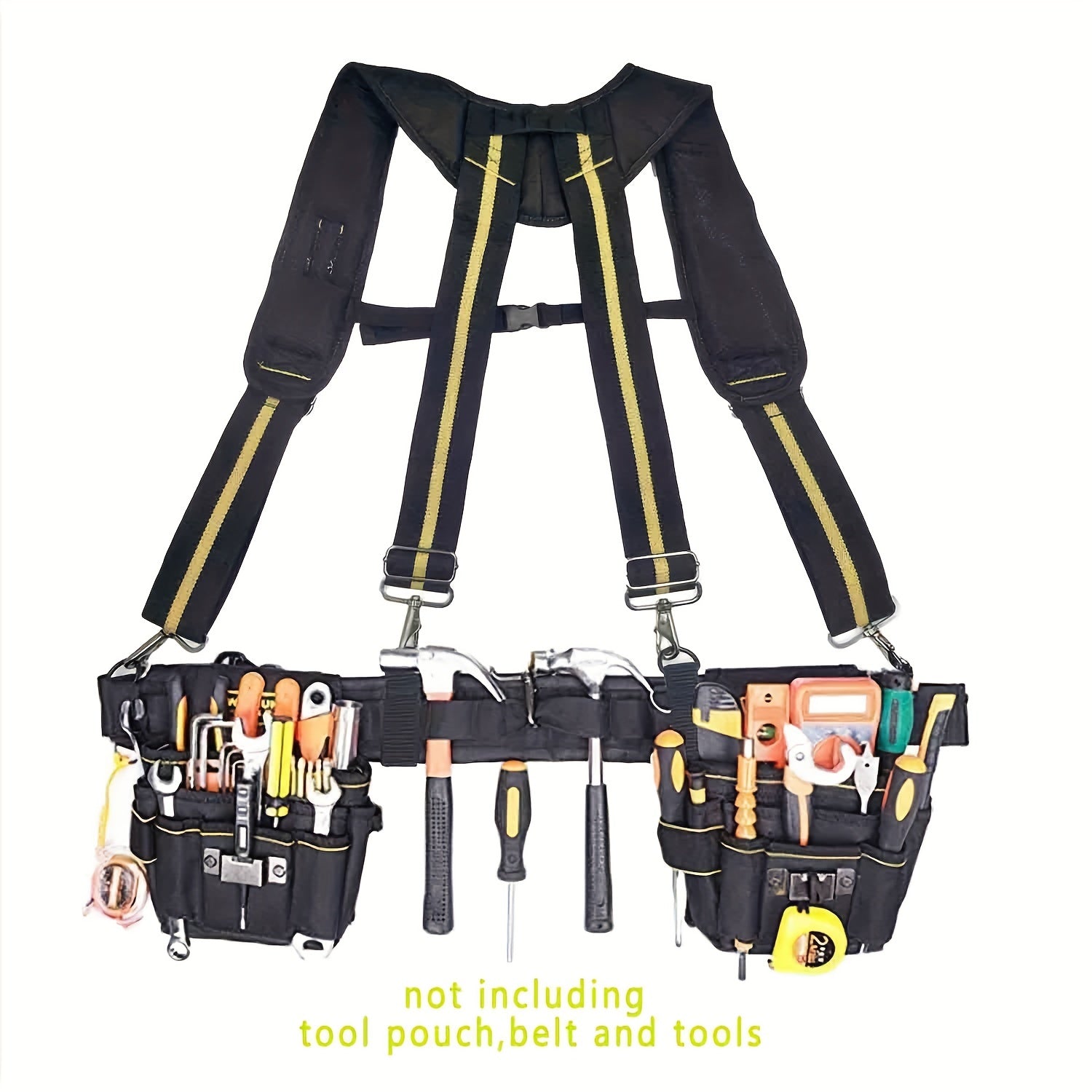 Men's Tool Padded Belt Suspenders with Phone Holder