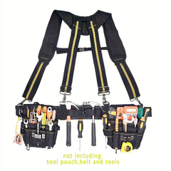 Men's Tool Padded Belt Suspenders with Phone Holder