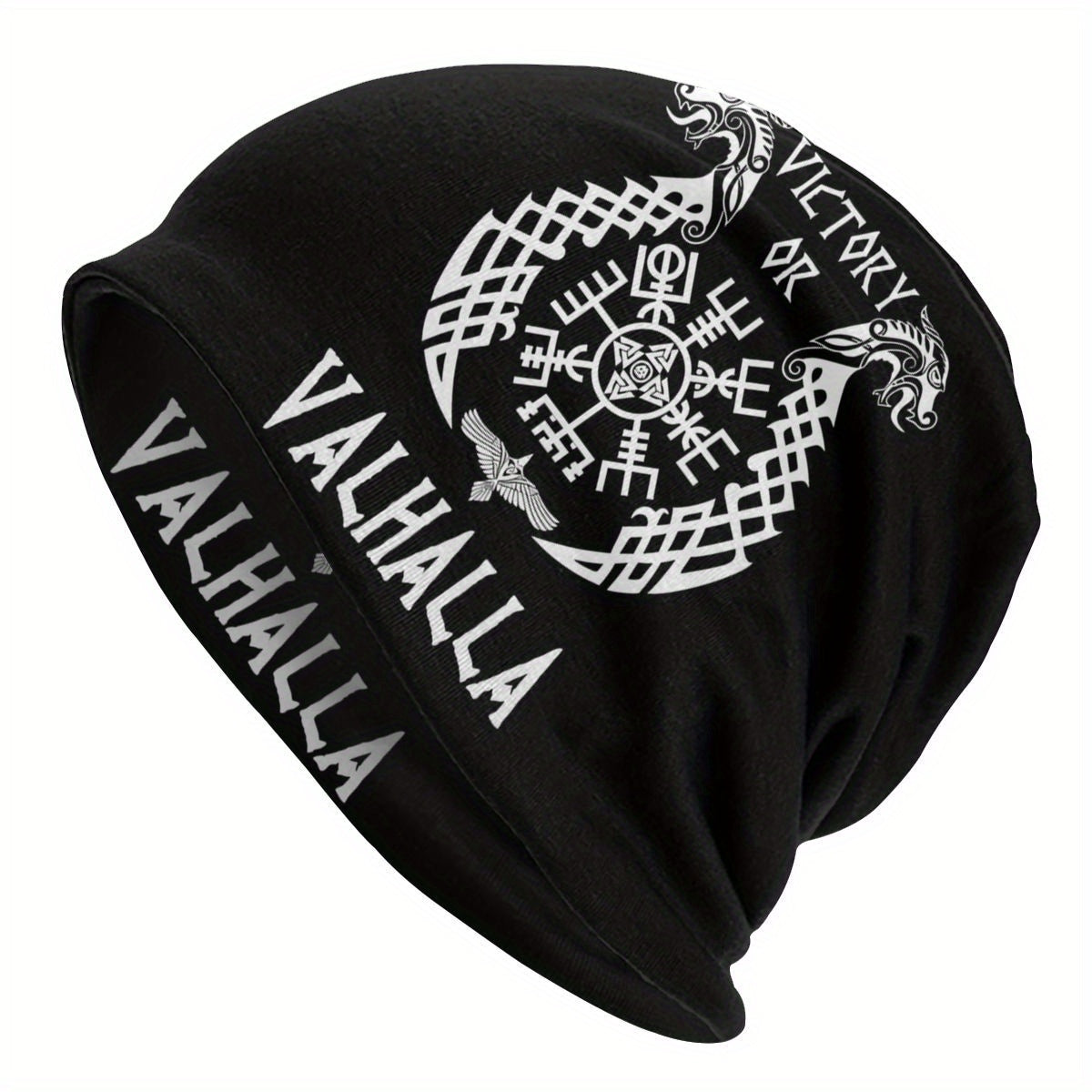 Thin Viking Style Bonnet Hat With Tree Of Life Pattern