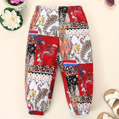 Girls Ethnic Style Summer Rayon Casual Ankle Pants