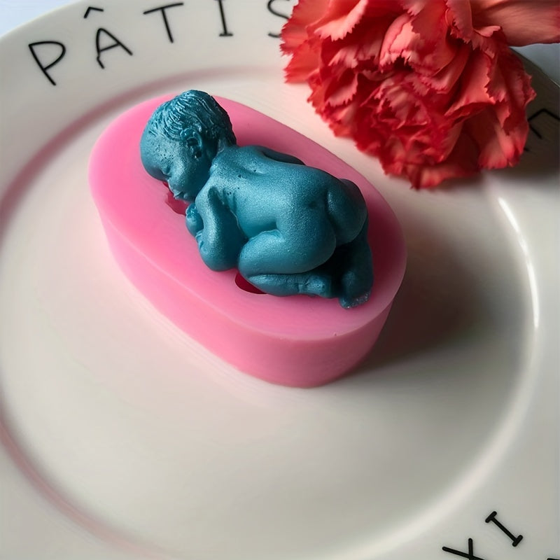 1pcs DIY Sleeping Baby Silicone Mold Cake Fondant Chocolate Decoration Mold
