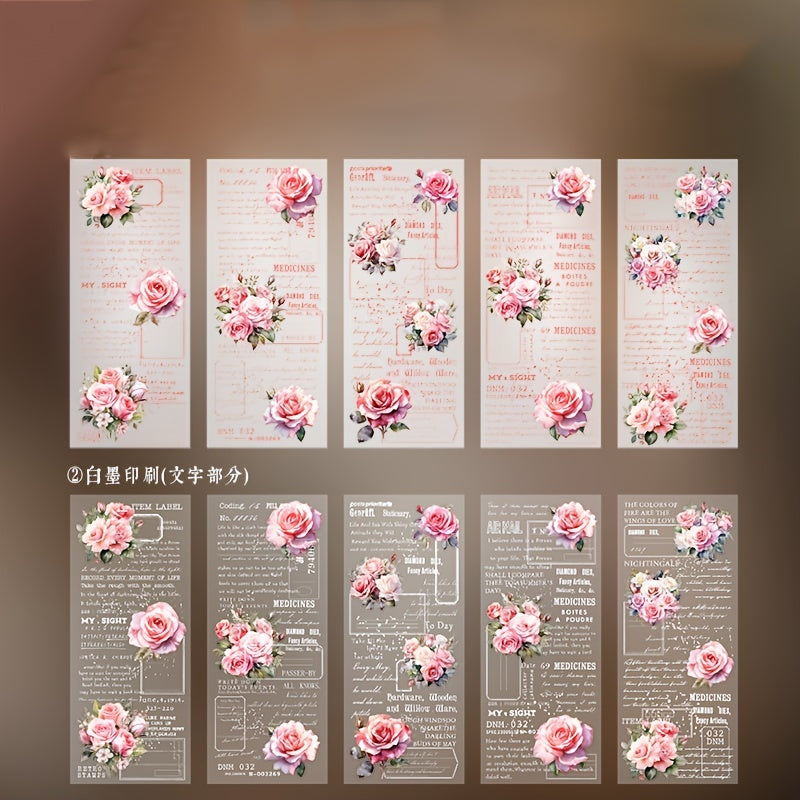 30pcs Flower Manuscripts Parchment Paper for Card Making Journal Scrapbooking