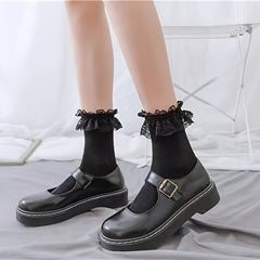 Women's Lace Tube Socks College Style Stockings