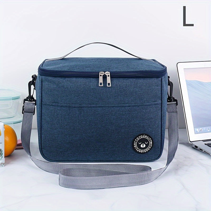 Large Capacity Portable Lunch Bag Cationic Oxford Cloth Thermal Bento Bag
