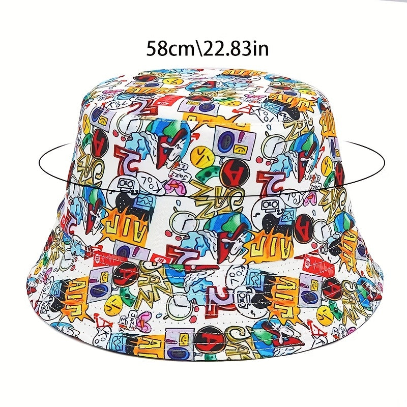 Cartoon 3D Printing Basin Hat for Men