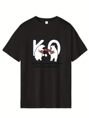 Men's Printed Leisure Sports T-shirt Casual Stretch Tee Shirt