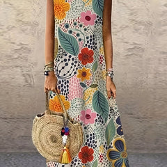 Floral Print Maxi Tank Dress