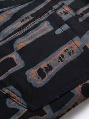 Men's Casual Letter Print Slim Fit Jeans