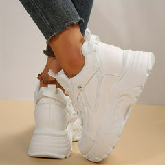 Women's Platform Waterproof Casual Sneakers Height Increasing Shoes