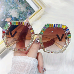 Y2K Snake Pattern Sunglasses Rhinestone Club Party Favors