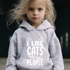 Girl's I Like Cats More Than People Hoodie & Pants Set