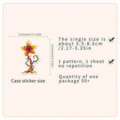 50pcs Green Graffiti Stickers For Insect Plants Journals Mobiles Skateboards