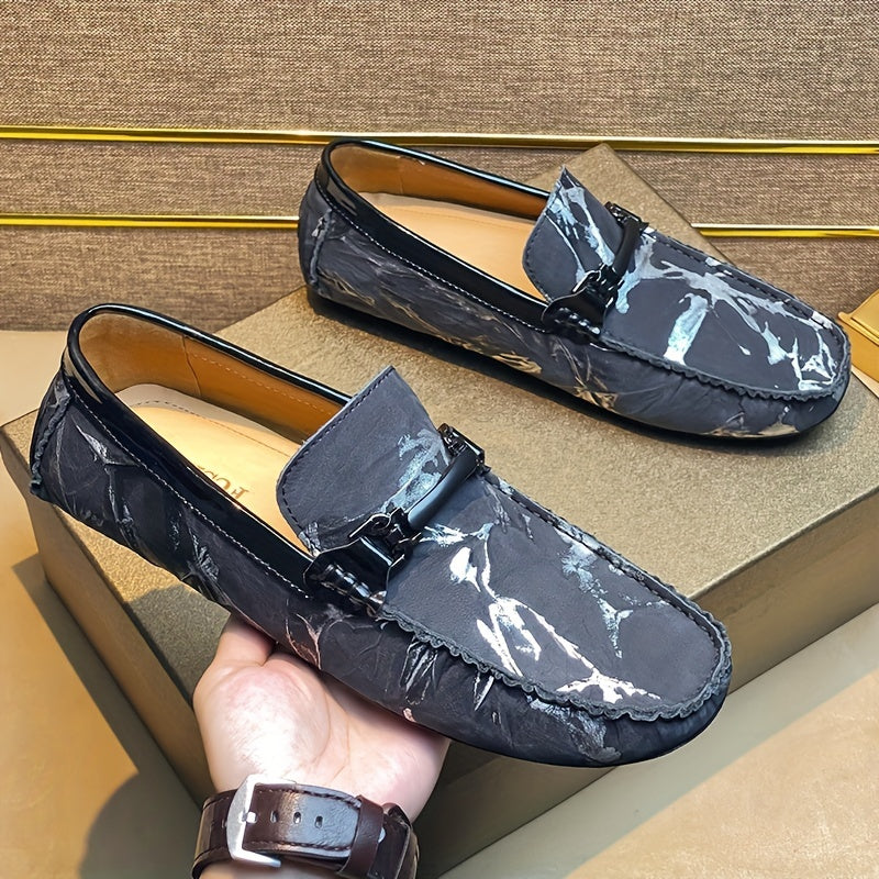 Men's Casual Pattern Formal Loafers Driving Shoes