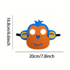 Assorted Felt Animal Masks Variety Pack for Safari Themed Party Favors