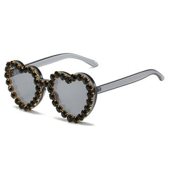 Women's Heart Rhinestones Sunglasses Party Shades