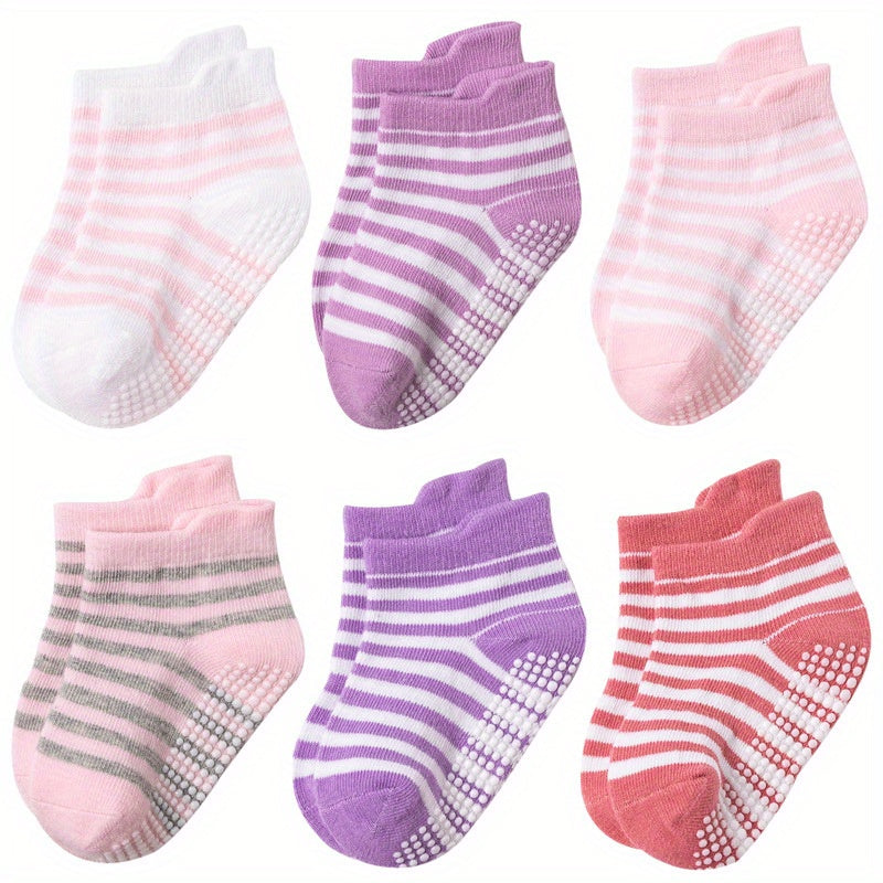 12pairs Baby Girls Kids Non-Slip Socks Soft Comfy Toddlers Children's Socks