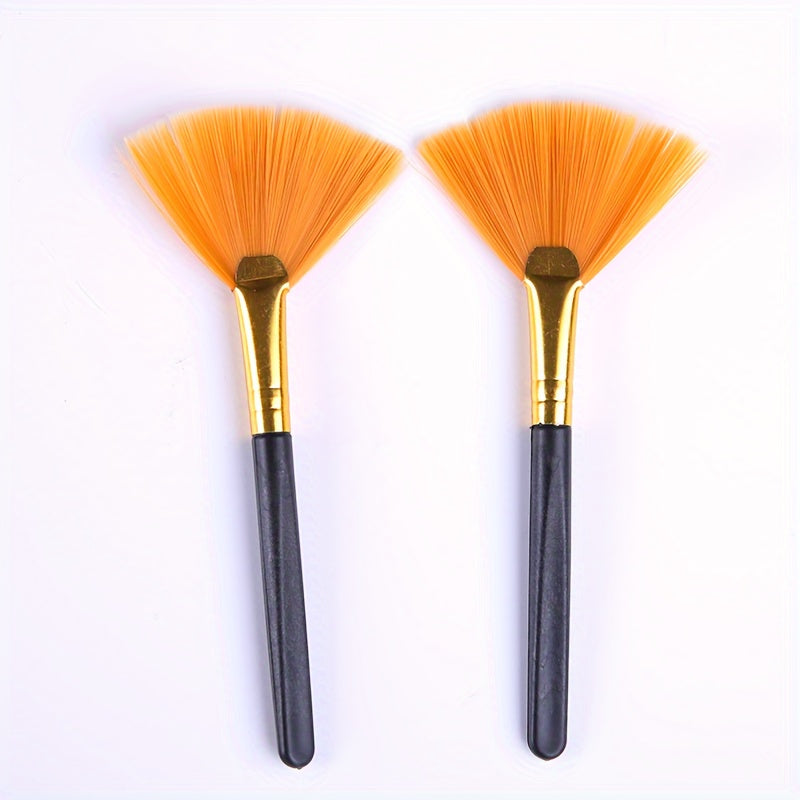 2pcs Fan-shaped Computer Brush Soft Bristles Dust Removal
