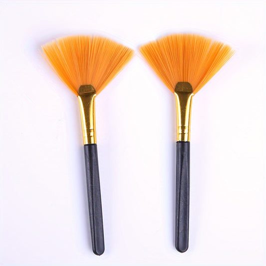 2pcs Fan-shaped Computer Brush Soft Bristles Dust Removal