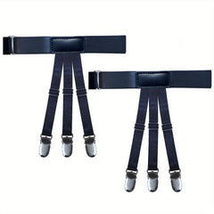Men's Shirt Stays Adjustable Elastic Garter Military Shirts Holder