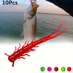 10pcs Worm Fishing Lures for Freshwater & Saltwater Fishing