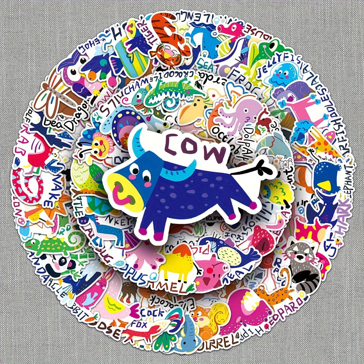100pcs Cartoon Animal Creative Graffiti Stickers DIY Decoration