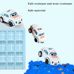 Rail Car Puzzle DIY Assembly Track Mosaic Map City Ocean Space Theme Puzzle