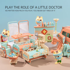 Kids Pet Medical Playset Doctor Toy Ambulance Hospital DIY