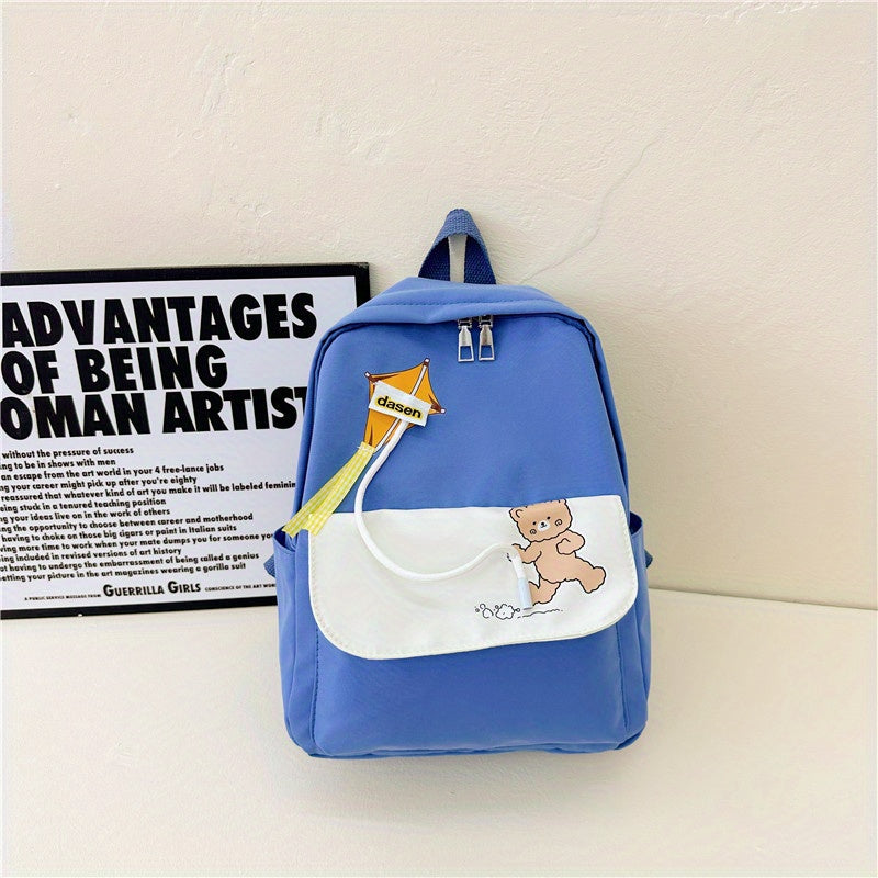 Kids' Cartoon Bear Backpack Nylon Bag