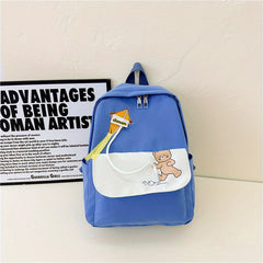Kids' Cartoon Bear Backpack Nylon Bag