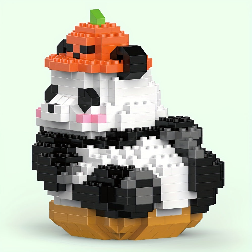Panda Pumpkin Hat Building Blocks Toy