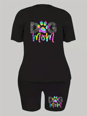 Paw & Art Print 2pc Set Top & Shorts