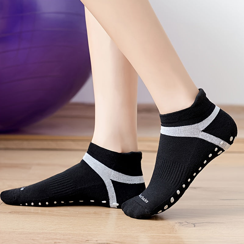 Women's Non-slip Yoga Socks Breathable Medium Tube Dance Training Socks