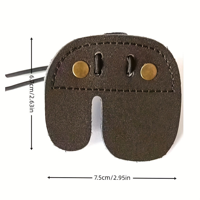 Double Layer Cowhide Finger Guard for Archery Practice