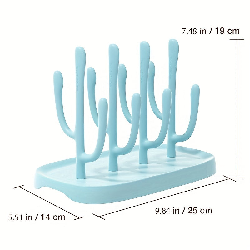 High Capacity Baby Bottle Drying Rack with Tray