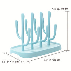 High Capacity Baby Bottle Drying Rack with Tray