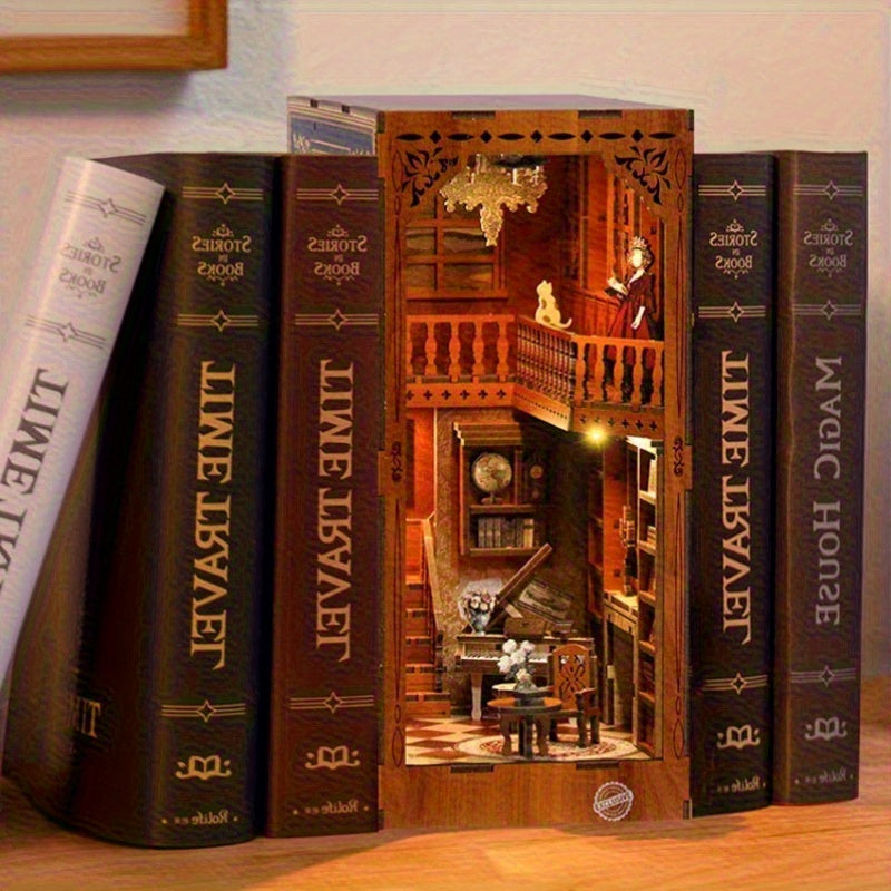 DIY Wooden Puzzle Book Stand - Green's Cabin Home Decoration
