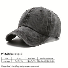Vintage Distressed Denim Baseball Cap Washed Adjustable Sun Hat