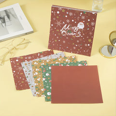 Adult Christmas Elements Double Sided Origami Paper Kit 50 Sheets