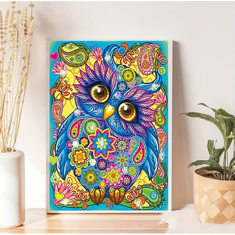 DIY Owl Diamond Art Painting Kit 30x40cm Perfect Gift for Adults and Kids
