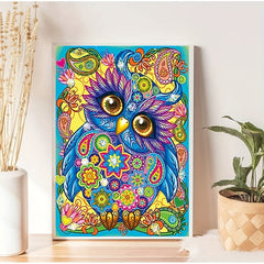 DIY Owl Diamond Art Painting Kit 30x40cm Perfect Gift for Adults and Kids