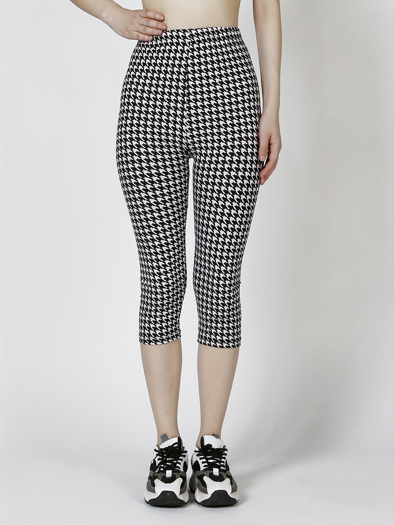 Women's Allover Print Skinny Capris Leggings