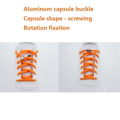 Elastic No Tie Shoelaces Semicircle Metal Lock