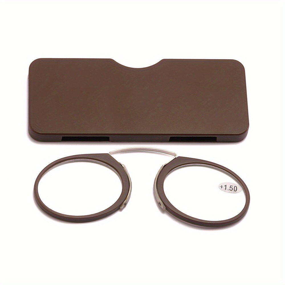 SOOLALA Unisex Rimless Reading Glasses With Portable Case