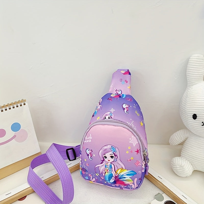 Canvas Crossbody Bag For Kids Mini Chest Pack Adjustable Strap