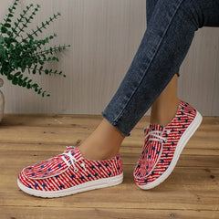 Women's 4th of July Slip On Casual Sneakers