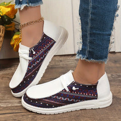 Women's Square Pattern Skateboard Shoes Lace-up Canvas Sneakers