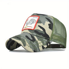Unisex Sunshade Adjustable Baseball Cap Animal Embroidery