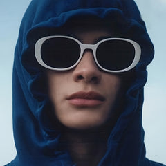 Chunky Oval Frame Retro Sunglasses