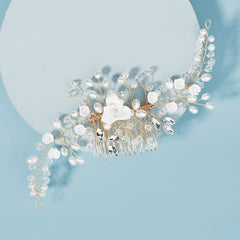 Bridal Hair Piece Wedding Hair Accessories Silver Rose Golden